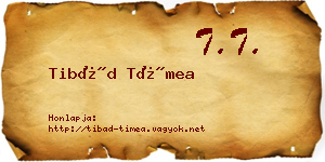 Tibád Tímea névjegykártya