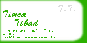 timea tibad business card